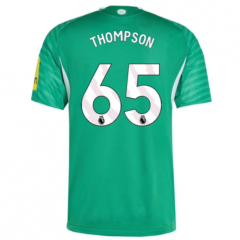 Danxen Homem Camisola Ciaran Thompson #65 Verde Branco Alternativa 2025/26 Camisa