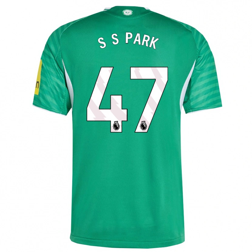 Danxen Homem Camisola Seung-Soo Park #47 Verde Branco Alternativa 2025/26 Camisa