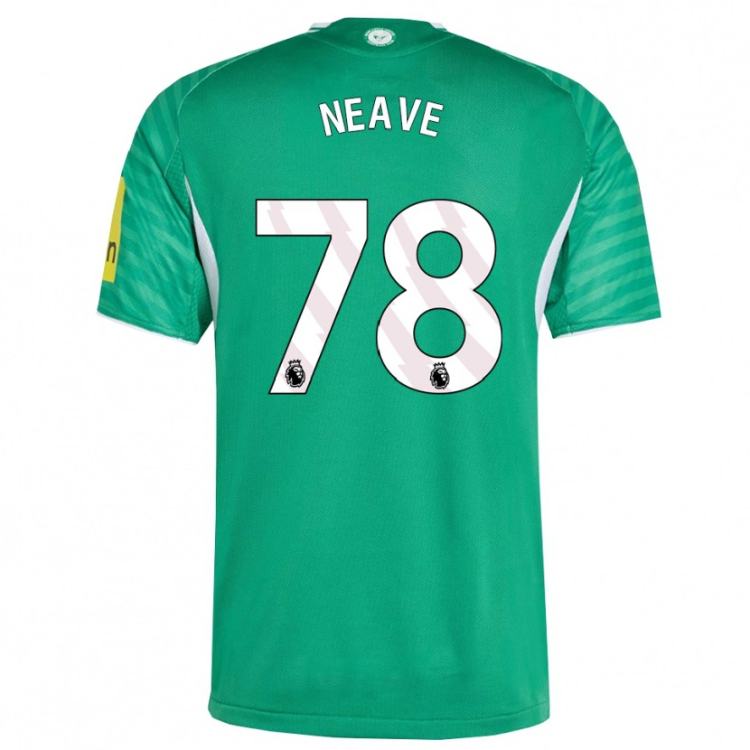Danxen Homem Camisola Sean Neave #78 Verde Branco Alternativa 2025/26 Camisa