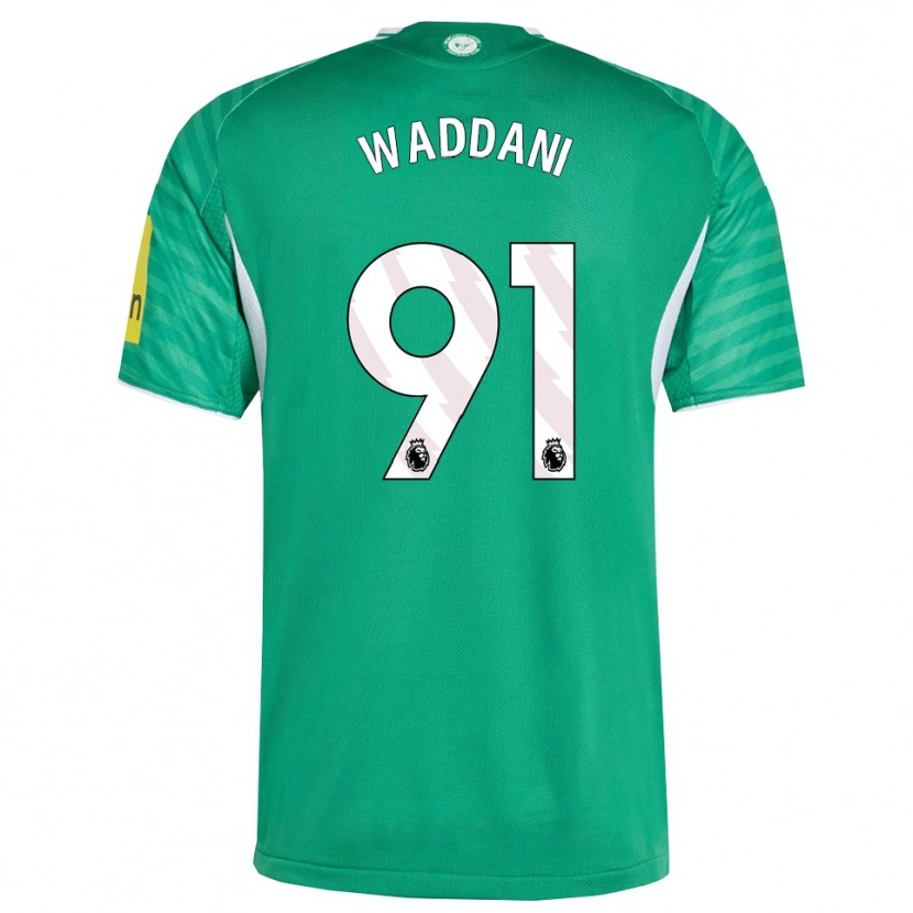 Danxen Homem Camisola Mohamed Waddani #91 Verde Branco Alternativa 2025/26 Camisa
