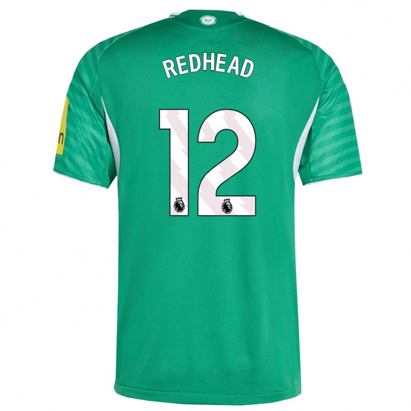 Danxen Homem Camisola Cara Milne-Redhead #12 Verde Branco Alternativa 2025/26 Camisa