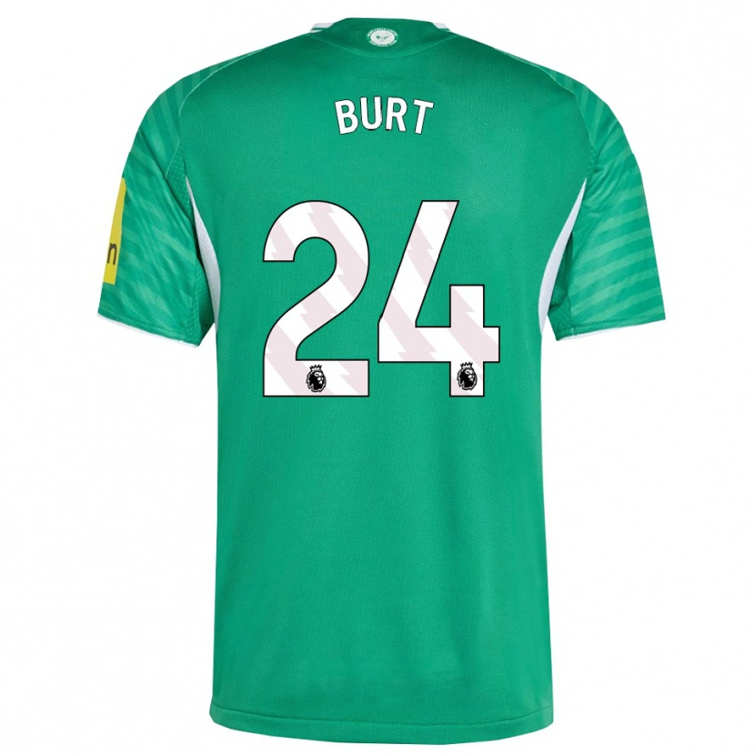 Danxen Homem Camisola Daisy Burt #24 Verde Branco Alternativa 2025/26 Camisa