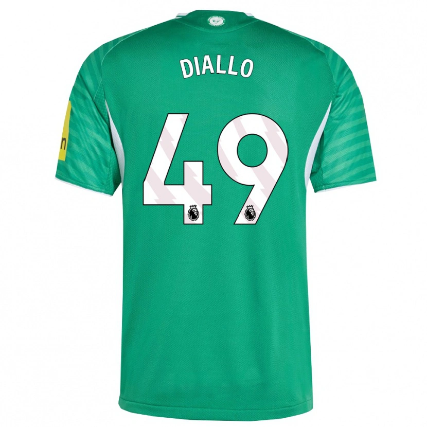 Danxen Homem Camisola Amadou Diallo #49 Verde Branco Alternativa 2025/26 Camisa