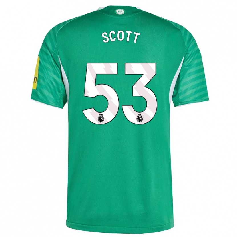 Danxen Homem Camisola Joshua Scott #53 Verde Branco Alternativa 2025/26 Camisa