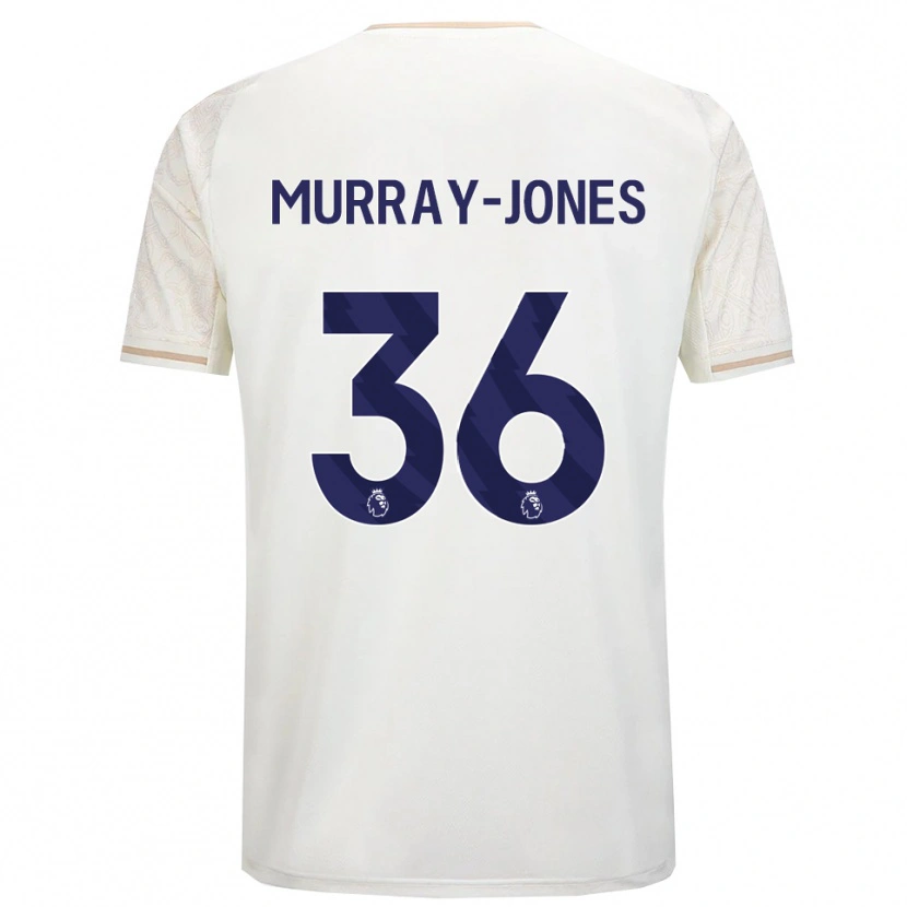 Danxen Homem Camisola George Murray-Jones #36 Branco Sujo Preto Alternativa 2025/26 Camisa