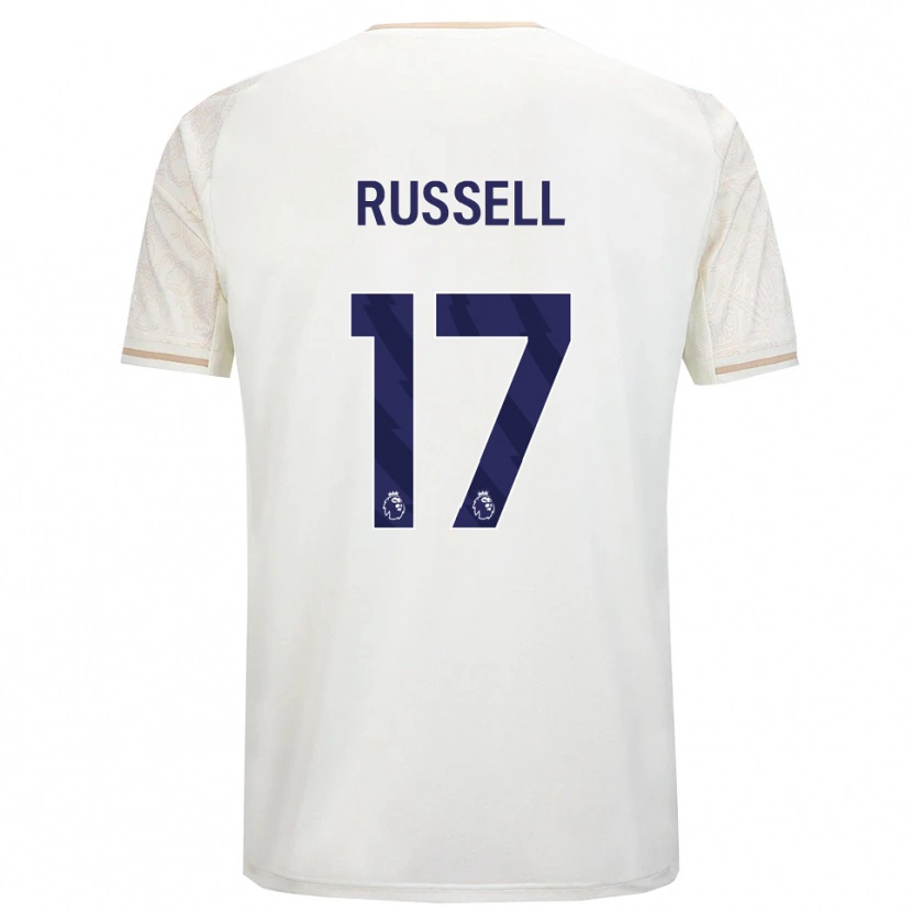 Danxen Homem Camisola Blaine Russell #17 Branco Sujo Preto Alternativa 2025/26 Camisa