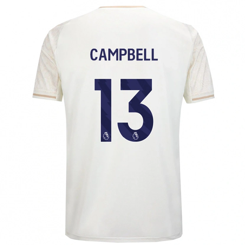 Danxen Homem Camisola Luke Campbell #13 Branco Sujo Preto Alternativa 2025/26 Camisa