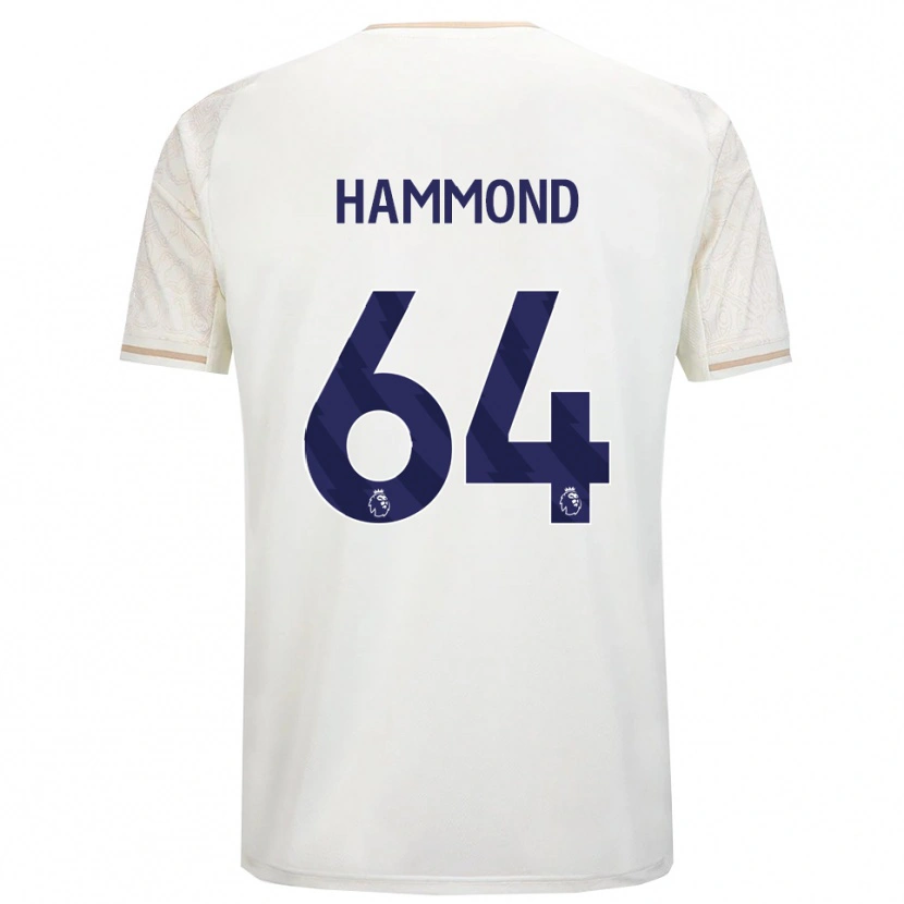 Danxen Homem Camisola Ben Hammond #64 Branco Sujo Preto Alternativa 2025/26 Camisa