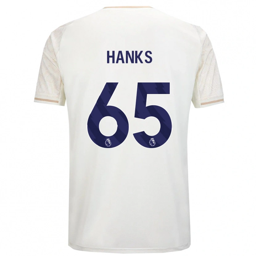 Danxen Homem Camisola Justin Hanks #65 Branco Sujo Preto Alternativa 2025/26 Camisa