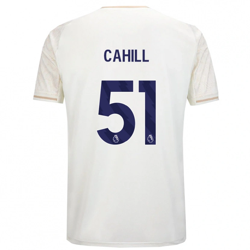 Danxen Homem Camisola Shae Cahill #51 Branco Sujo Preto Alternativa 2025/26 Camisa