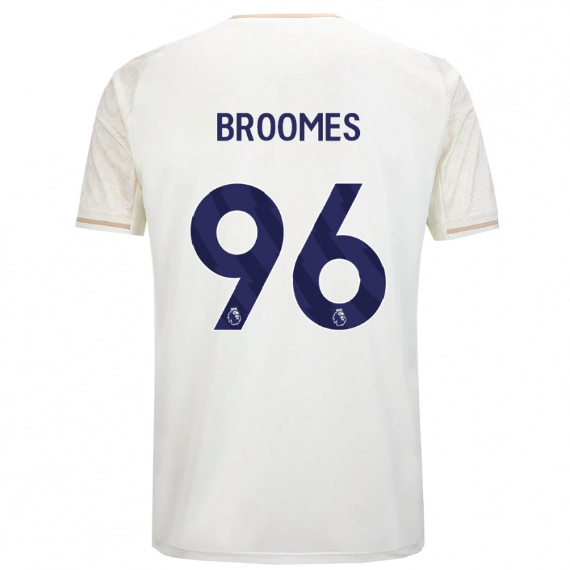Danxen Homem Camisola Ethan Broomes #96 Branco Sujo Preto Alternativa 2025/26 Camisa