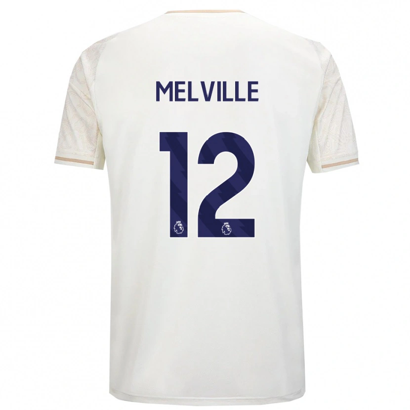Danxen Homem Camisola Logan Melville #12 Branco Sujo Preto Alternativa 2025/26 Camisa