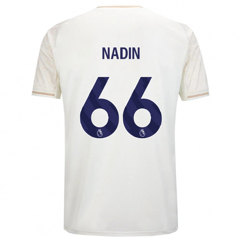 Danxen Homem Camisola Jack Nadin #66 Branco Sujo Preto Alternativa 2025/26 Camisa
