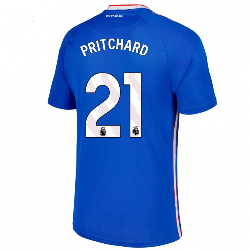 Danxen Homem Camisola Alex Pritchard #21 Azul Branco Alternativa 2025/26 Camisa