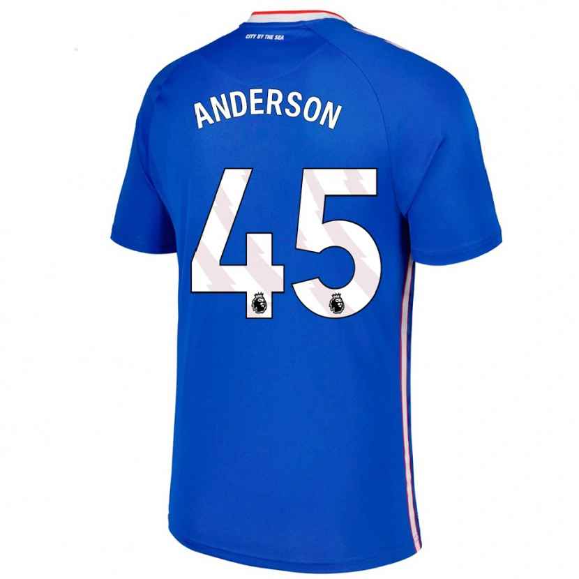 Danxen Homem Camisola Joe Anderson #45 Azul Branco Alternativa 2025/26 Camisa