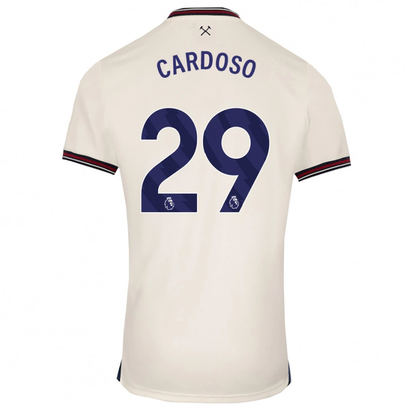 Danxen Homem Camisola Goncalo Cardoso #29 Branco Sujo Alternativa 2025/26 Camisa