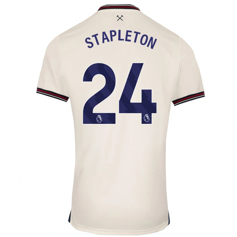 Danxen Homem Camisola Jessie Stapleton #24 Branco Sujo Alternativa 2025/26 Camisa