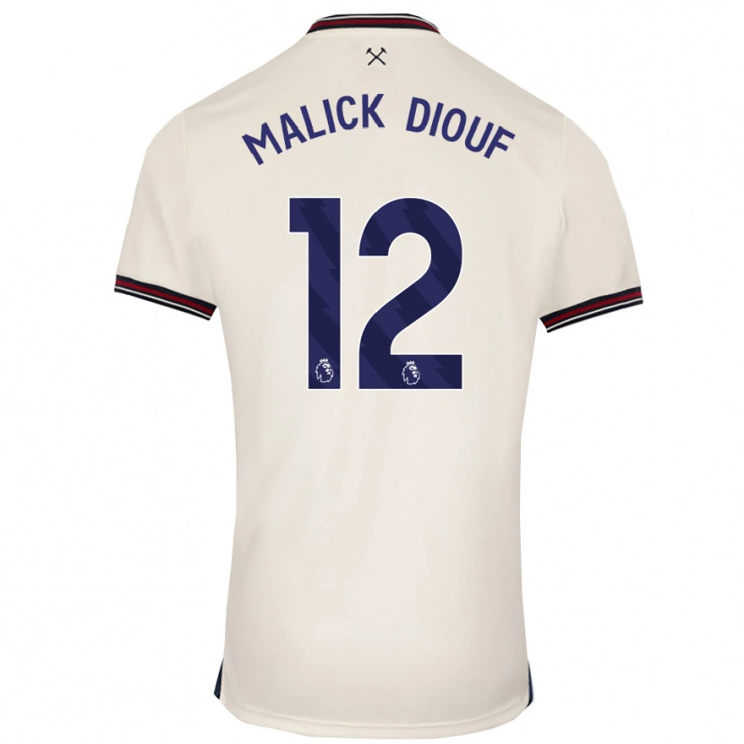 Danxen Homem Camisola El Hadji Malick Diouf #12 Branco Sujo Alternativa 2025/26 Camisa