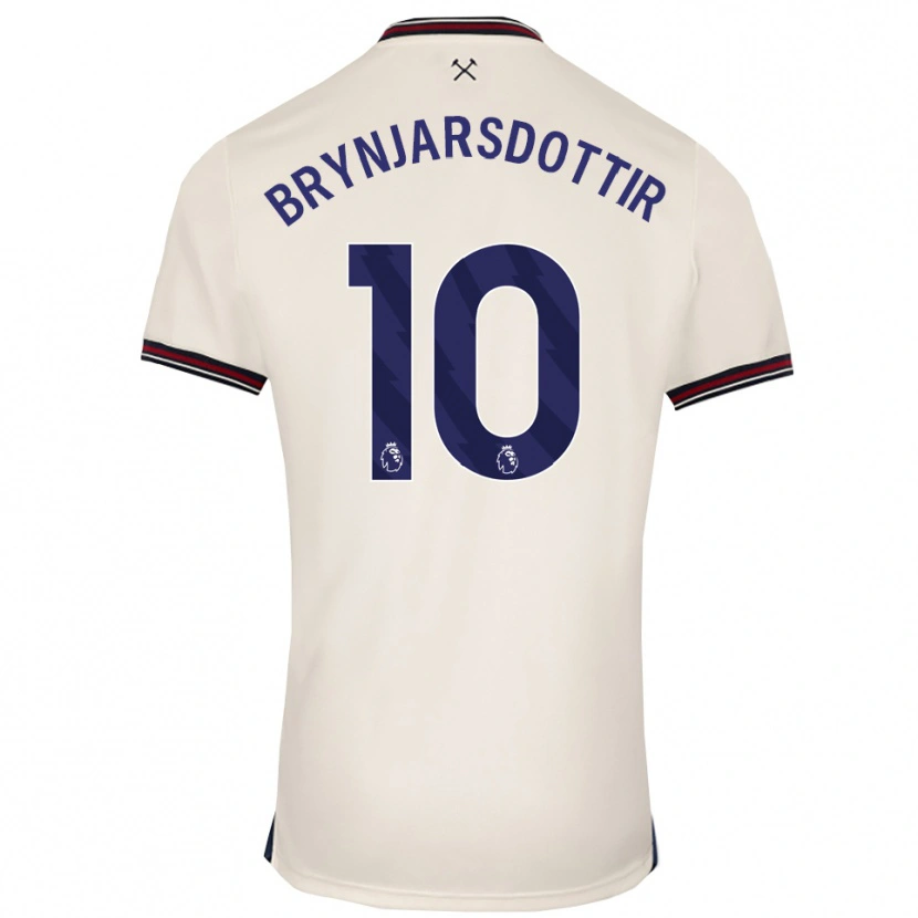 Danxen Homem Camisola Dagný Brynjarsdóttir #10 Branco Sujo Alternativa 2025/26 Camisa