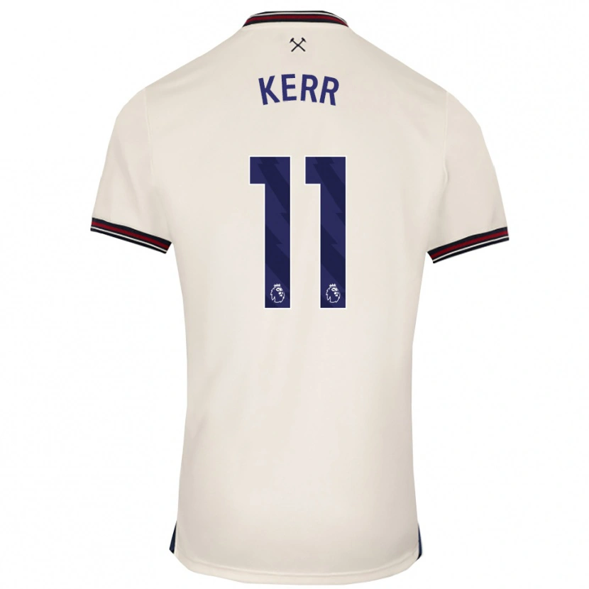 Danxen Homem Camisola Joel Kerr #11 Branco Sujo Alternativa 2025/26 Camisa
