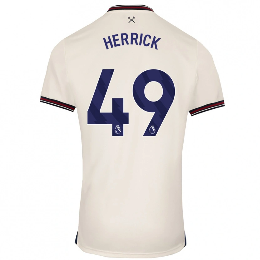 Danxen Homem Camisola Finlay Herrick #49 Branco Sujo Alternativa 2025/26 Camisa