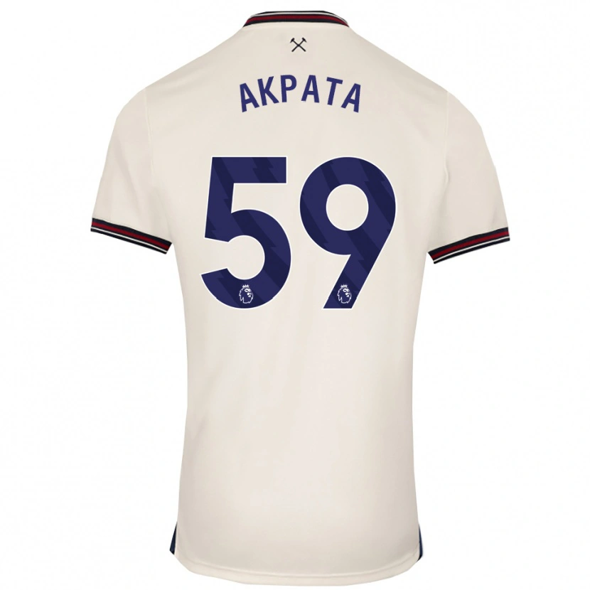 Danxen Homem Camisola Tyron Akpata #59 Branco Sujo Alternativa 2025/26 Camisa
