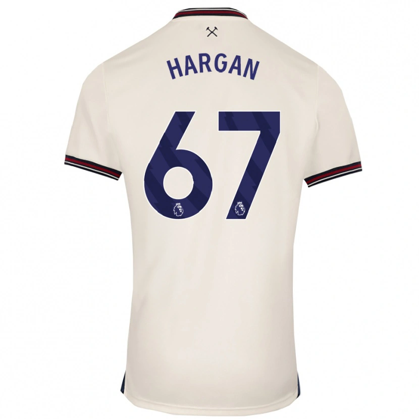 Danxen Homem Camisola Riley Hargan #67 Branco Sujo Alternativa 2025/26 Camisa