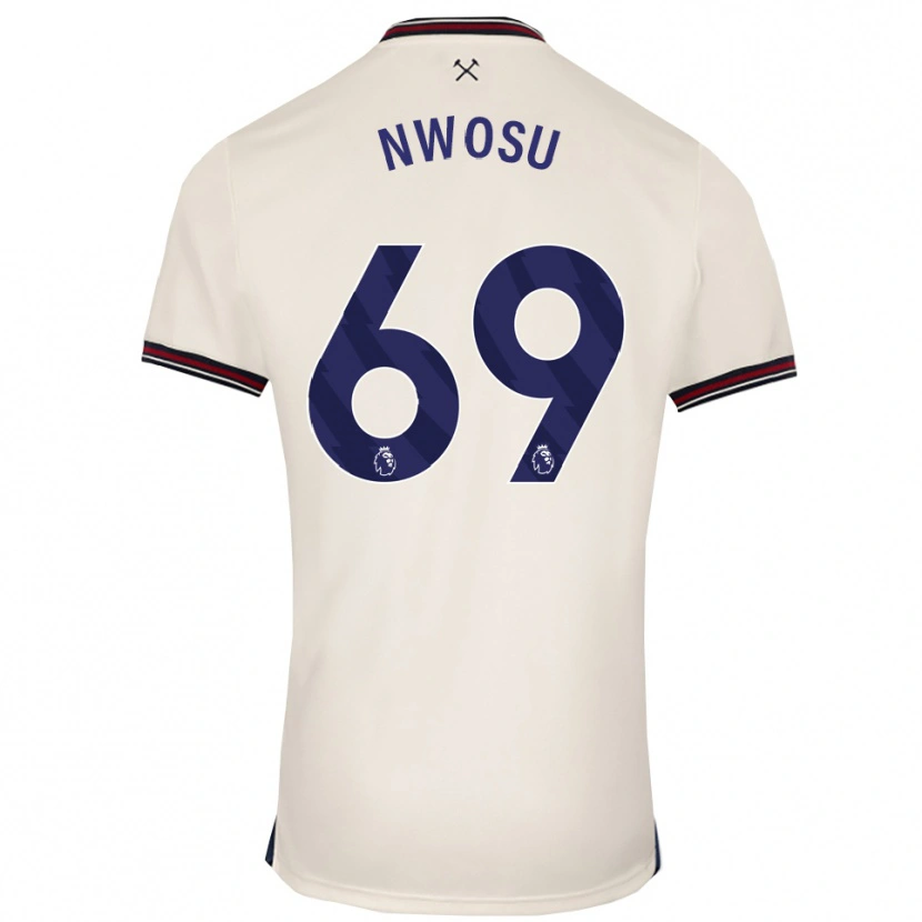 Danxen Homem Camisola Chinaza Nwosu #69 Branco Sujo Alternativa 2025/26 Camisa