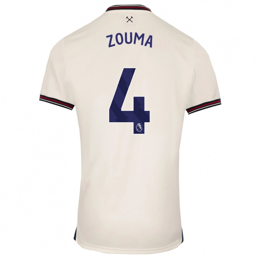 Danxen Homem Camisola Kurt Zouma #4 Branco Sujo Alternativa 2025/26 Camisa