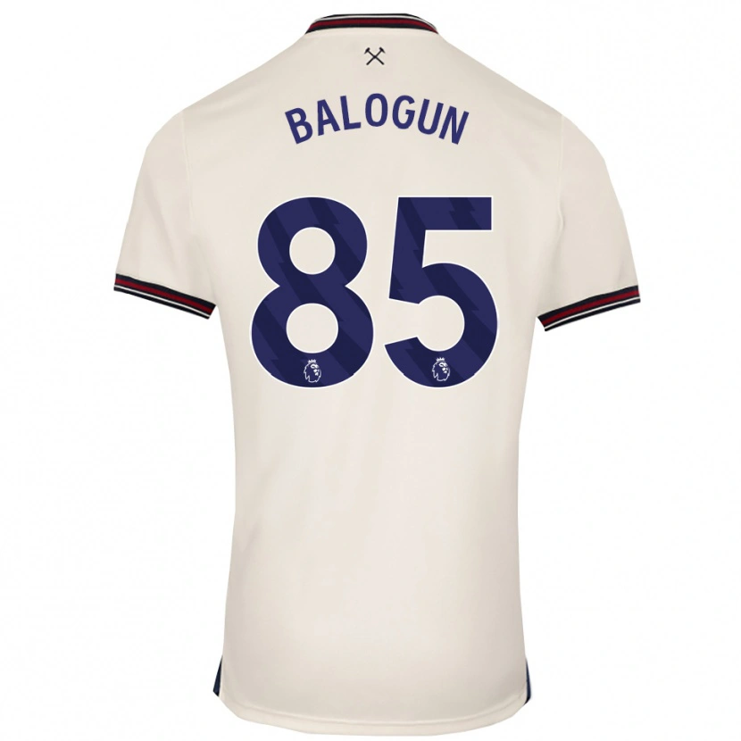 Danxen Homem Camisola Majid Balogun #85 Branco Sujo Alternativa 2025/26 Camisa