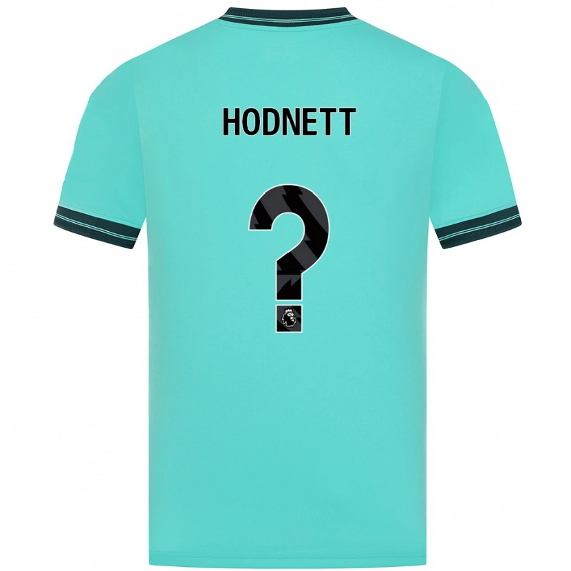 Danxen Homem Camisola Jack Hodnett #0 Azul Celeste Verde Alternativa 2025/26 Camisa