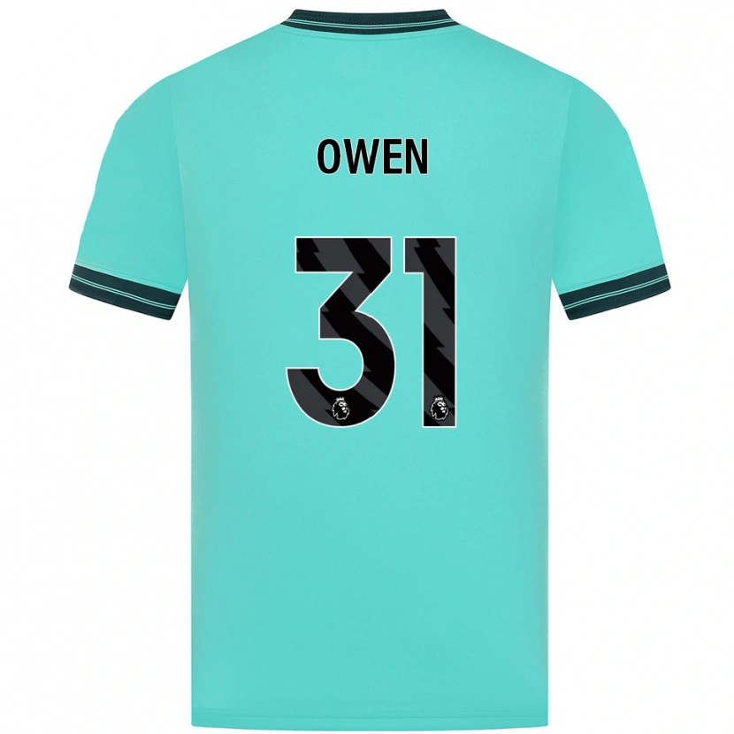 Danxen Homem Camisola Skye Owen #31 Azul Celeste Verde Alternativa 2025/26 Camisa