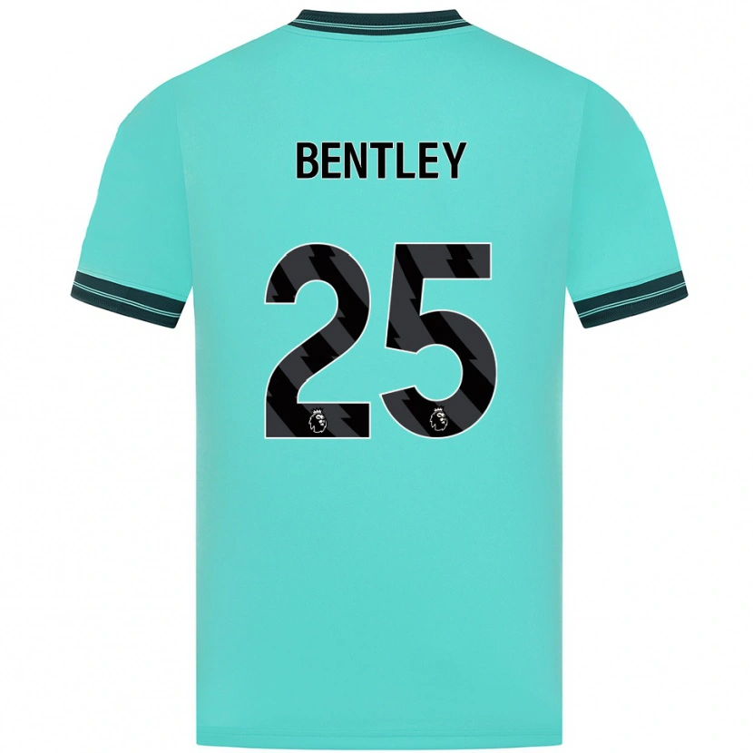 Danxen Homem Camisola Daniel Bentley #25 Azul Celeste Verde Alternativa 2025/26 Camisa