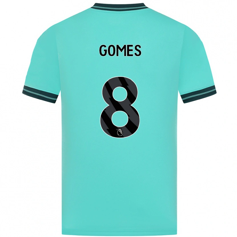 Danxen Homem Camisola João Gomes #8 Azul Celeste Verde Alternativa 2025/26 Camisa