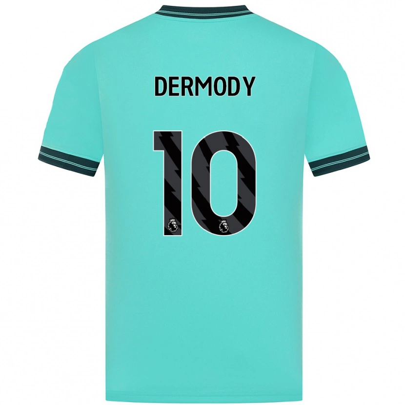 Danxen Homem Camisola Helen Dermody #10 Azul Celeste Verde Alternativa 2025/26 Camisa