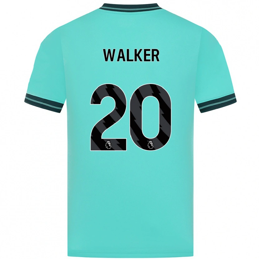Danxen Homem Camisola Lowri Walker #20 Azul Celeste Verde Alternativa 2025/26 Camisa