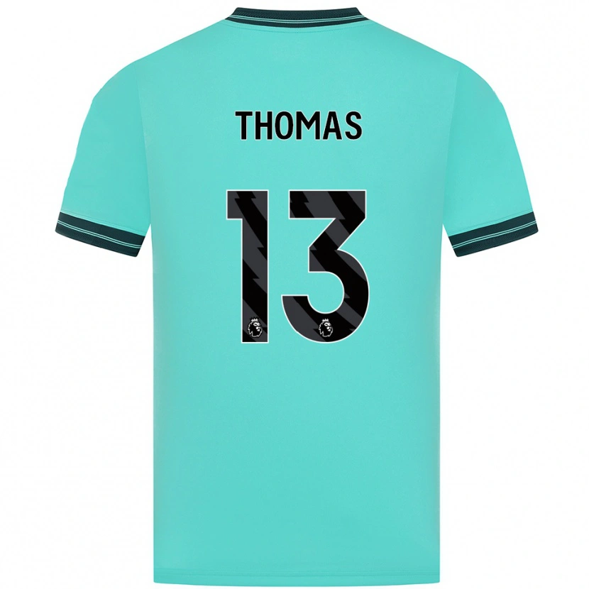 Danxen Homem Camisola Bec Thomas #13 Azul Celeste Verde Alternativa 2025/26 Camisa