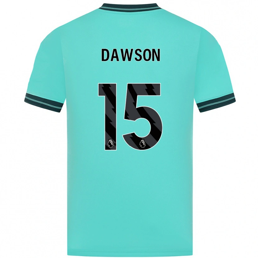 Danxen Homem Camisola Craig Dawson #15 Azul Celeste Verde Alternativa 2025/26 Camisa