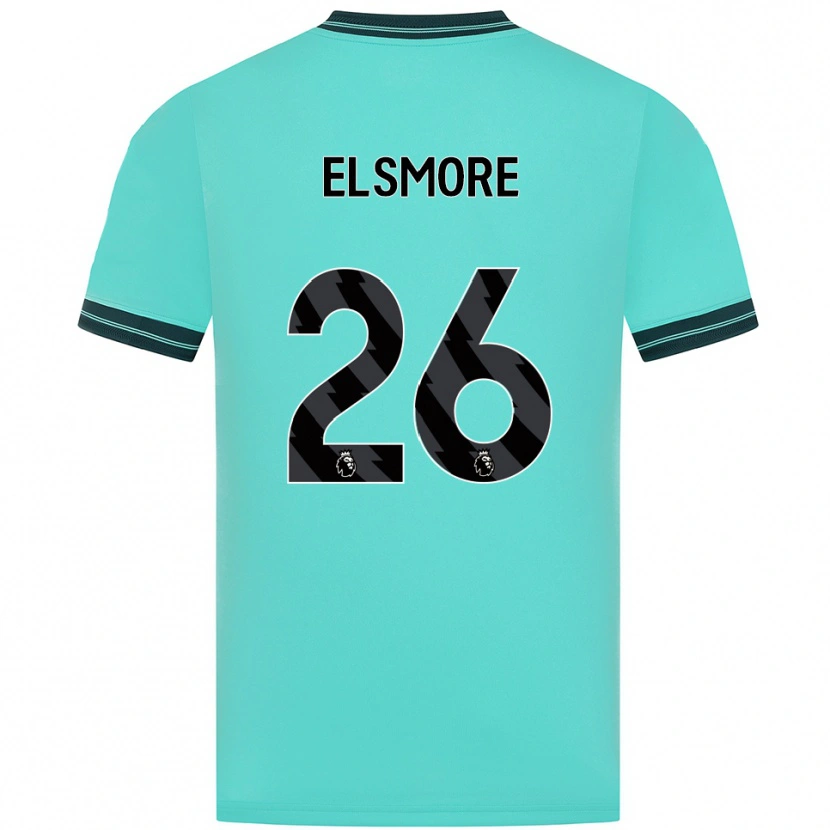 Danxen Homem Camisola Ria Elsmore #26 Azul Celeste Verde Alternativa 2025/26 Camisa