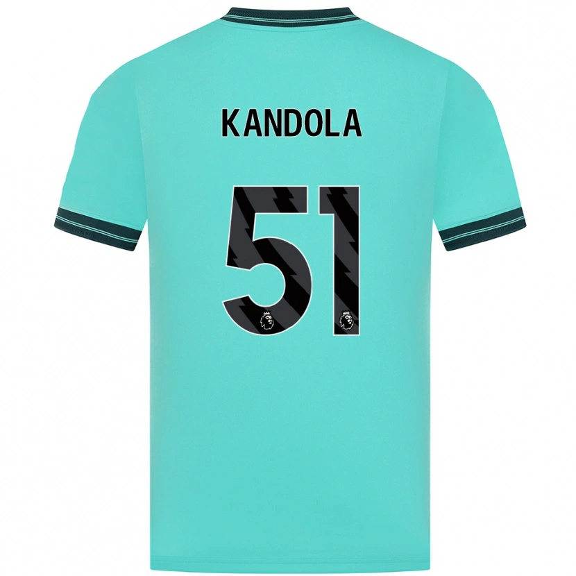 Danxen Homem Camisola Kam Kandola #51 Azul Celeste Verde Alternativa 2025/26 Camisa
