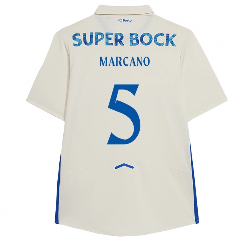 Danxen Homem Camisola Ivan Marcano #5 Branco Azul Terceiro 2025/26 Camisa
