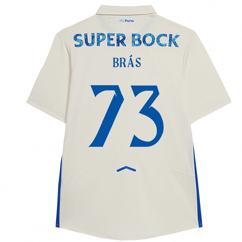 Danxen Homem Camisola Gabriel Brás #73 Branco Azul Terceiro 2025/26 Camisa
