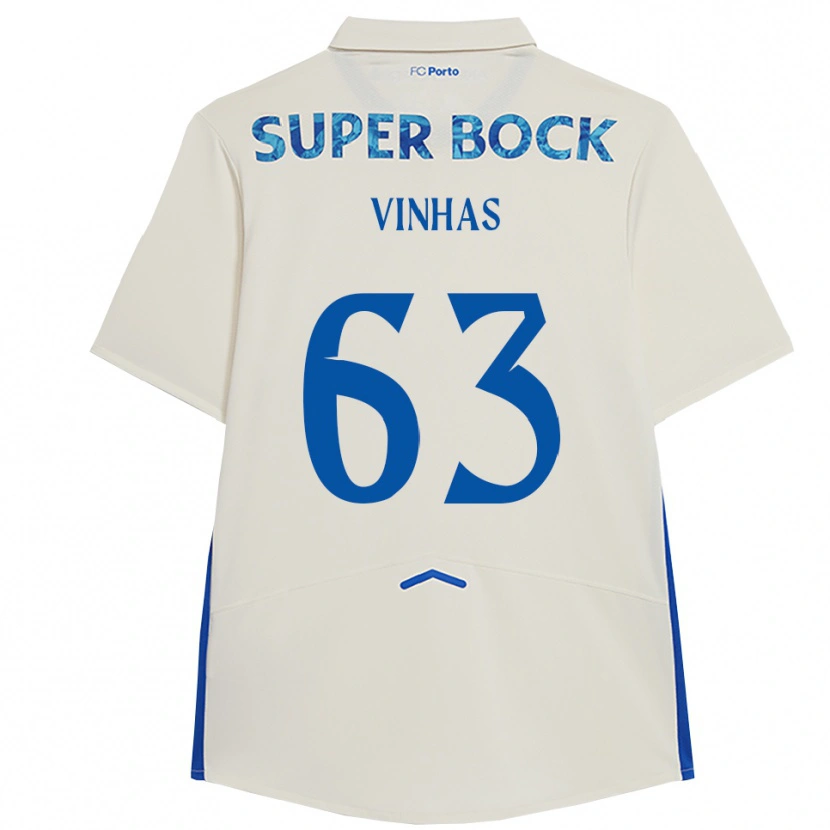 Danxen Homem Camisola David Vinhas #63 Branco Azul Terceiro 2025/26 Camisa