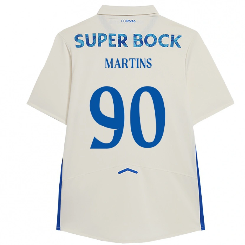 Danxen Homem Camisola Gil Martins #90 Branco Azul Terceiro 2025/26 Camisa