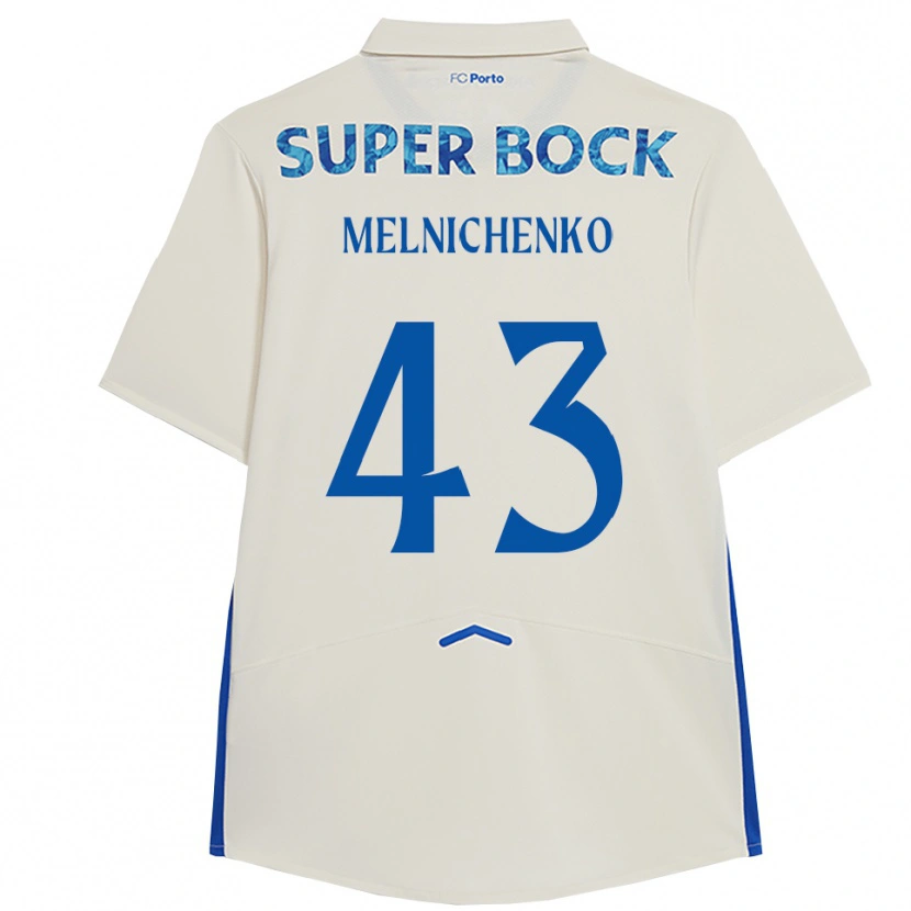 Danxen Homem Camisola Trofim Melnichenko #43 Branco Azul Terceiro 2025/26 Camisa