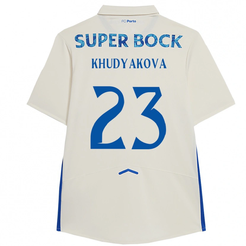 Danxen Homem Camisola Verónica Khudyakova #23 Branco Azul Terceiro 2025/26 Camisa