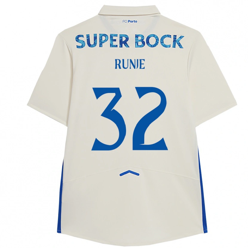 Danxen Homem Camisola Roko Runje #32 Branco Azul Terceiro 2025/26 Camisa