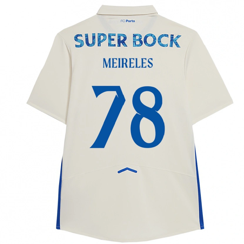 Danxen Homem Camisola Jorge Meireles #78 Branco Azul Terceiro 2025/26 Camisa