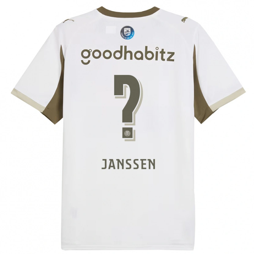 Danxen Homem Camisola Niek Janssen #0 Branco Cinza Terceiro 2025/26 Camisa