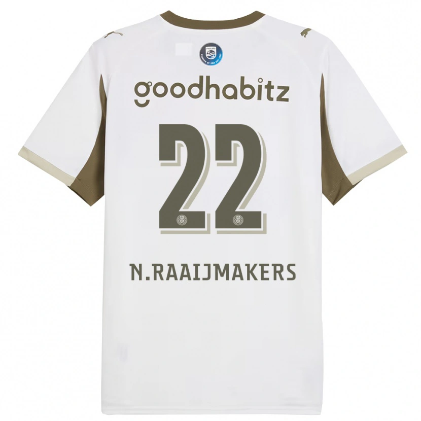Danxen Homem Camisola Niels Raaijmakers #22 Branco Cinza Terceiro 2025/26 Camisa